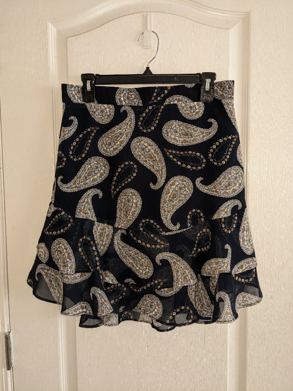 Loft Layered Paisley A-Line Skirt Sz M